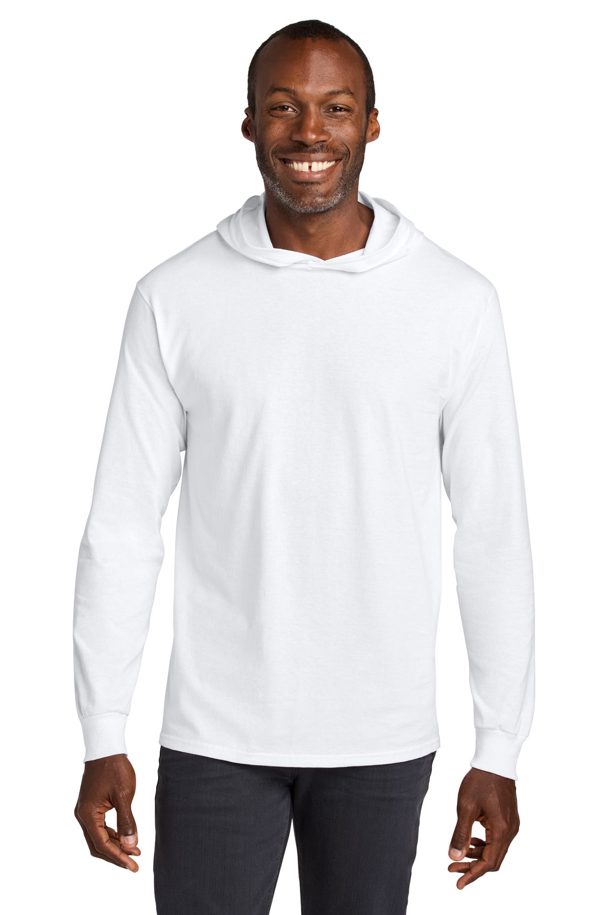 Jerzees Classics™ Unisex Cotton Long Sleeve Hooded T-Shirt