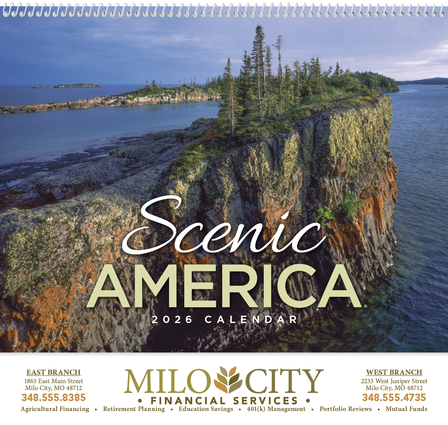 HotLine Products Scenic America Appointment Calendar Spiral-400
