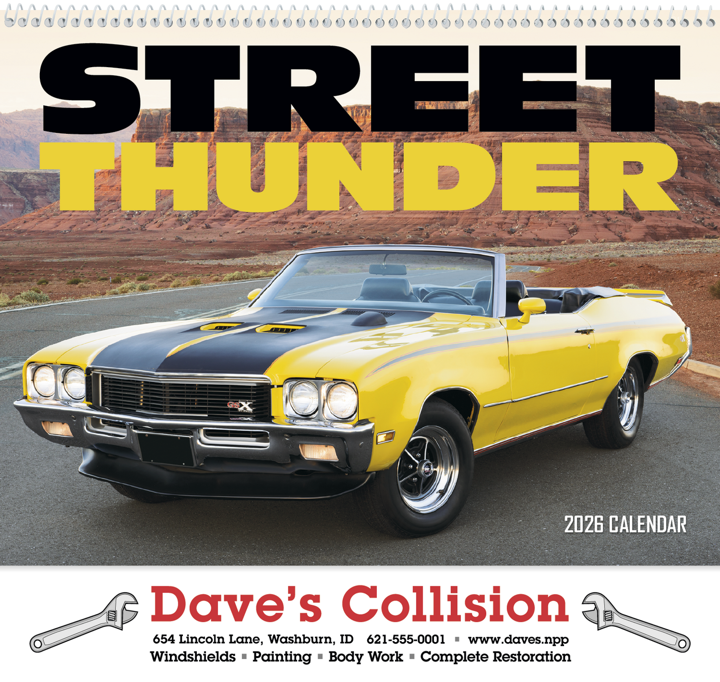 HotLine Products Street Thunder Appointment Calendar Spiral-401