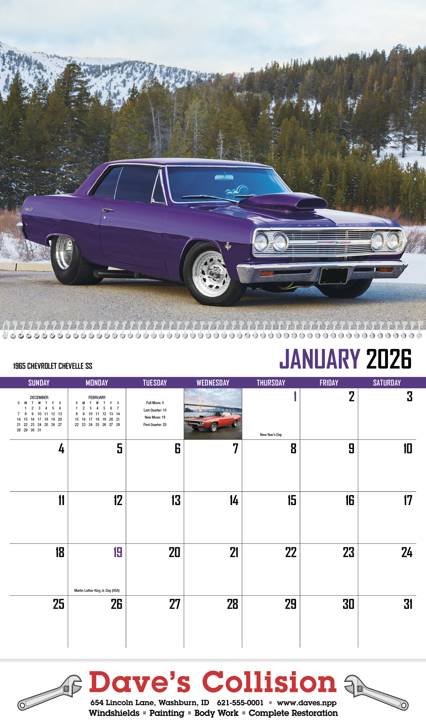 HotLine Products Street Thunder Appointment Calendar Spiral-401