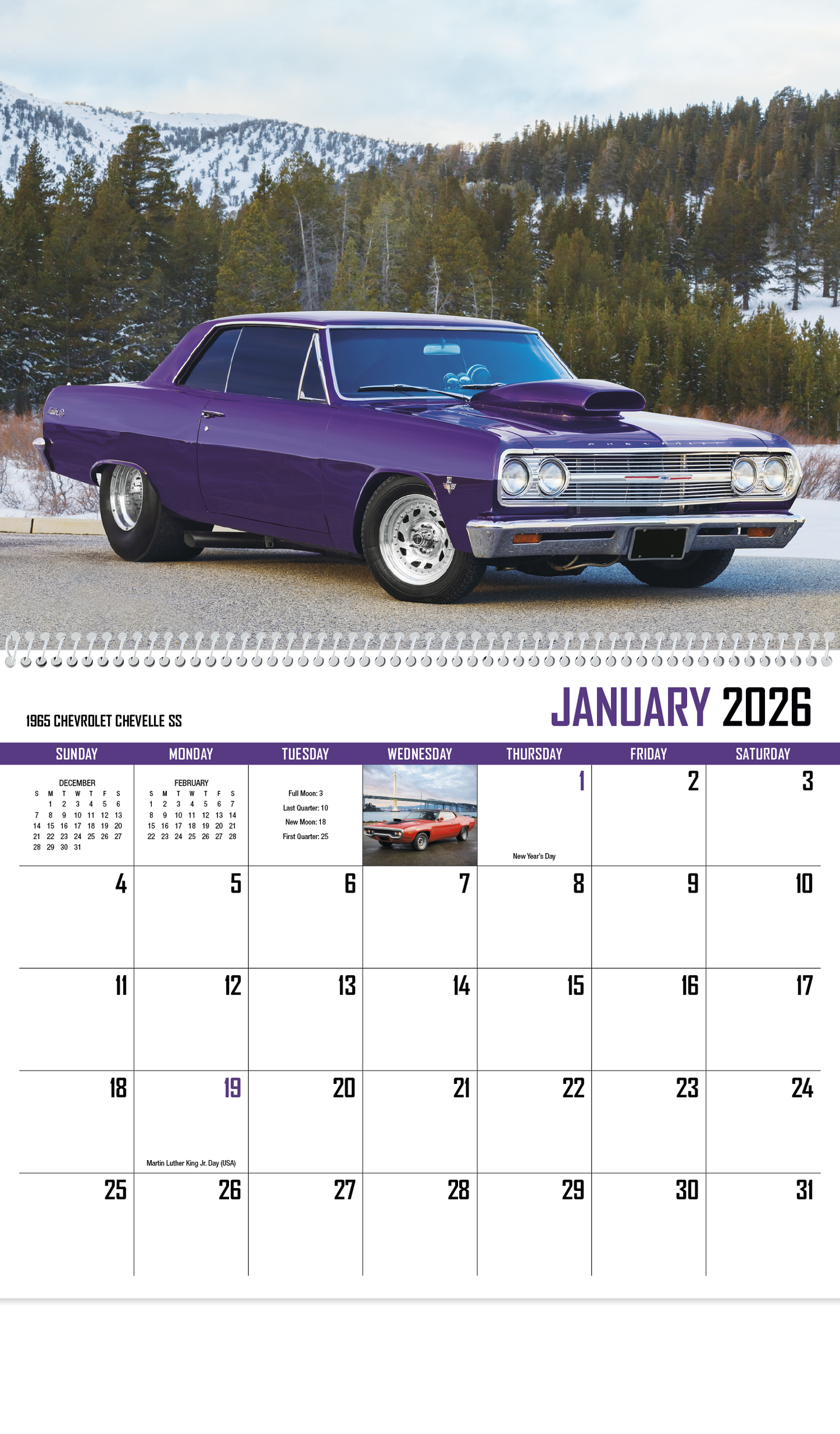 HotLine Products Street Thunder Appointment Calendar Spiral-401