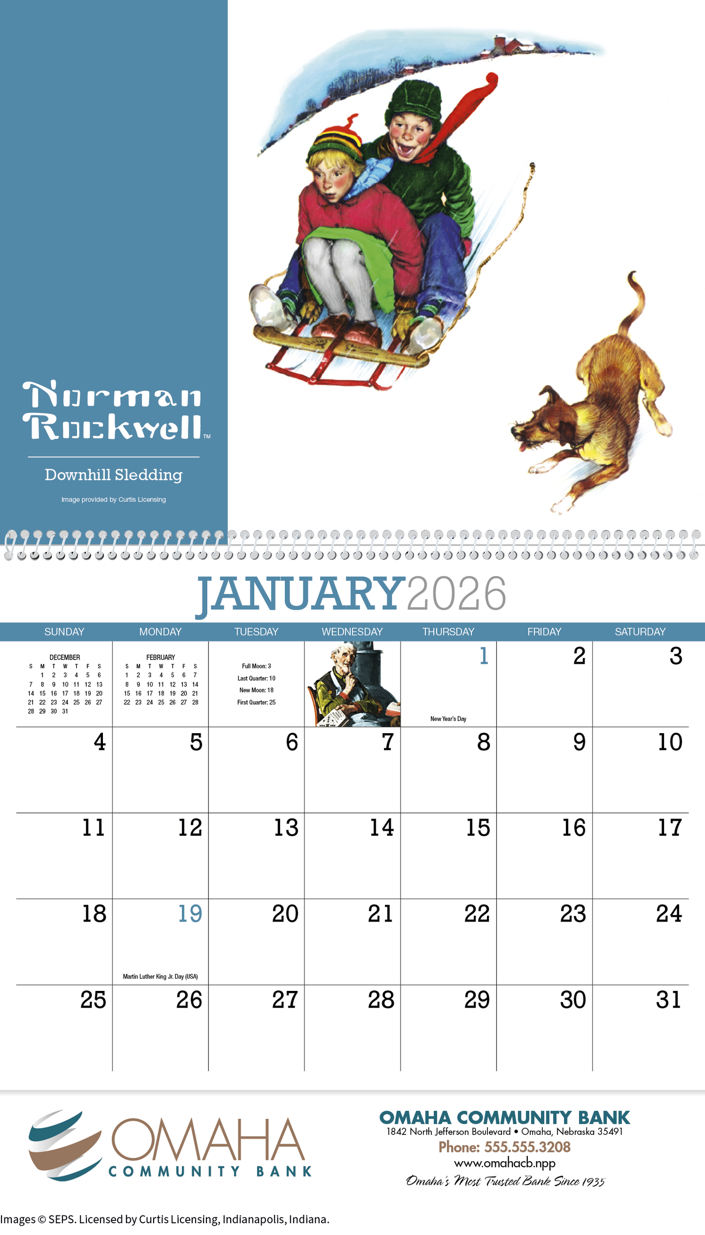 HotLine Products Norman Rockwell Appointment Calendar Spiral-402H