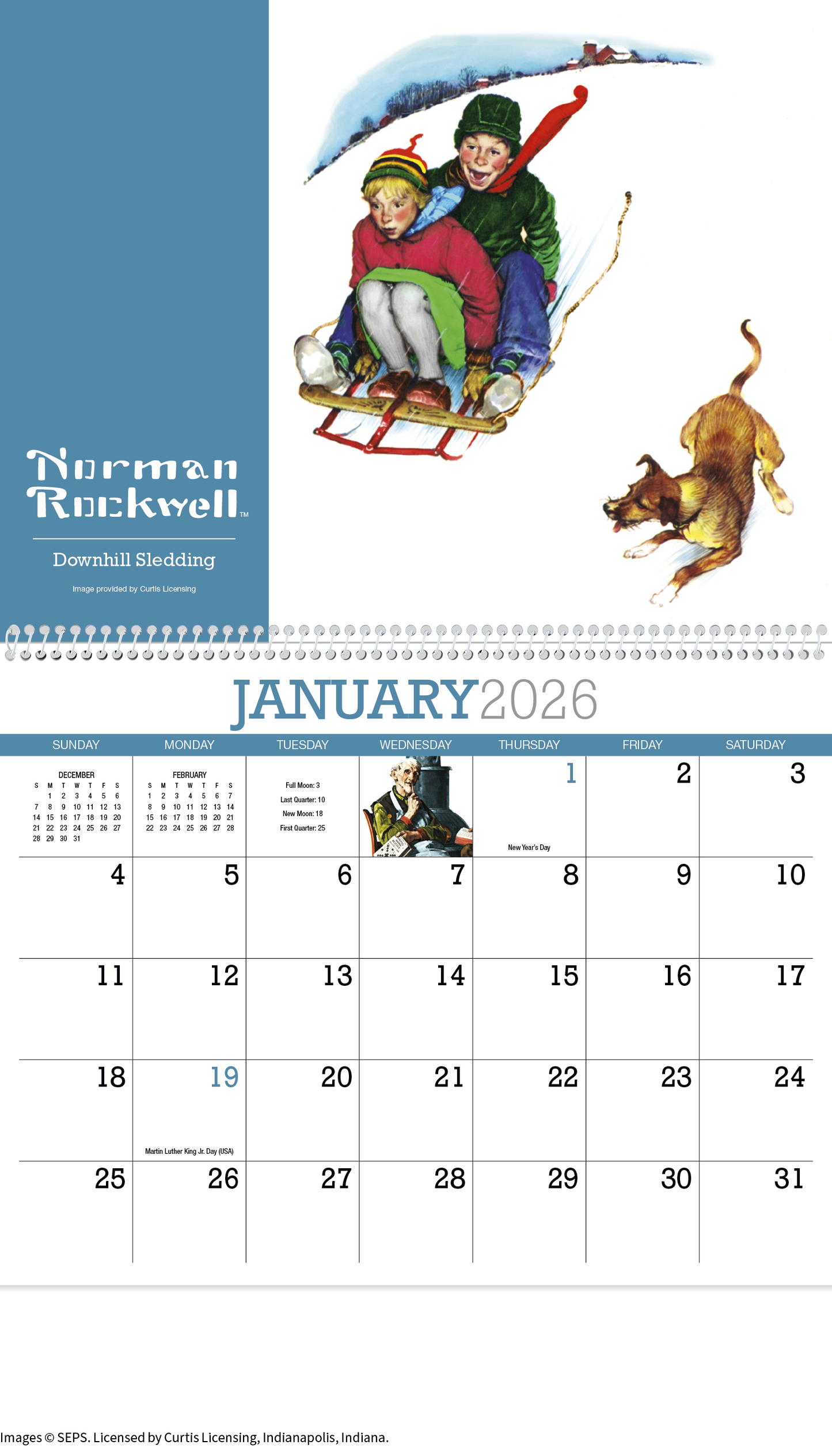 HotLine Products Norman Rockwell Appointment Calendar Spiral-402H