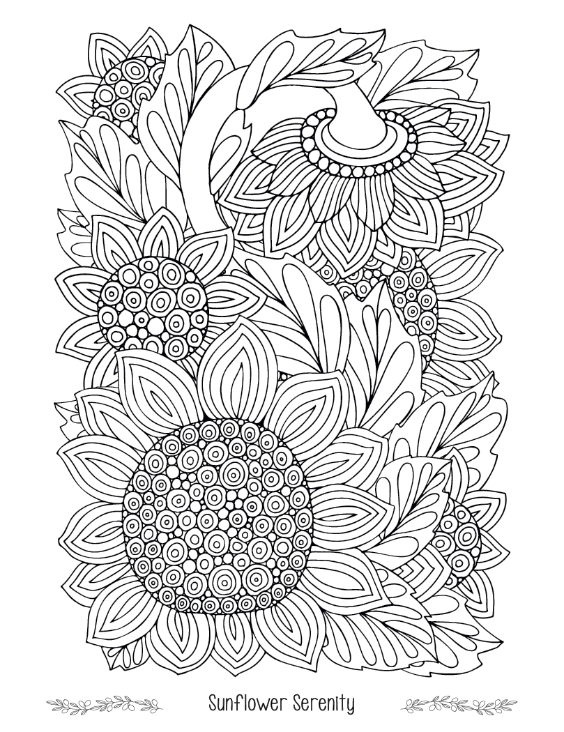 Good Value Floral Bliss Adult Coloring Book-41038