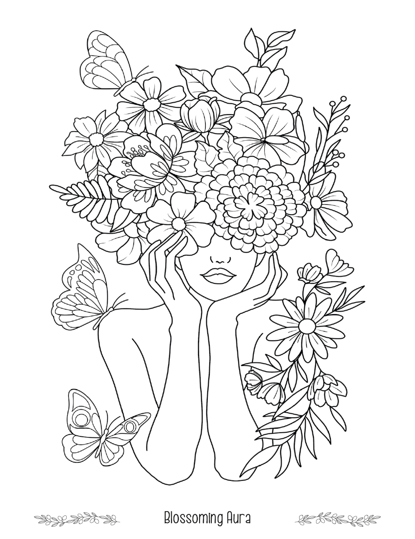 Good Value Floral Bliss Adult Coloring Book-41038
