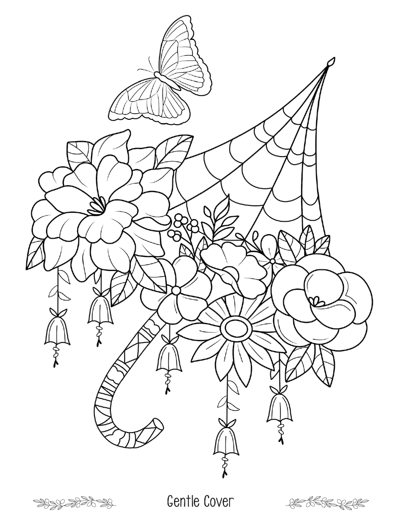 Good Value Floral Bliss Adult Coloring Book-41038