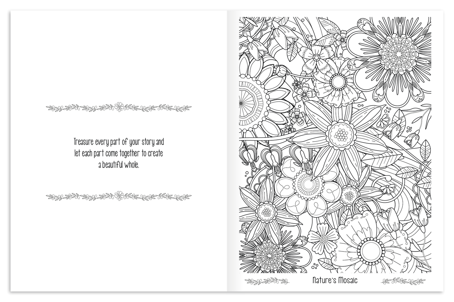 Good Value Floral Bliss Adult Coloring Book-41038