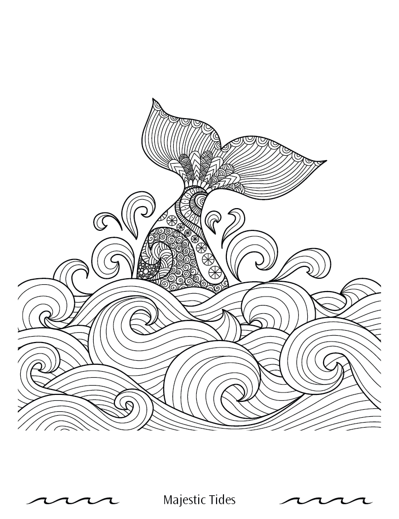 Good Value Oceans of Serenity Adult Coloring Book-41055