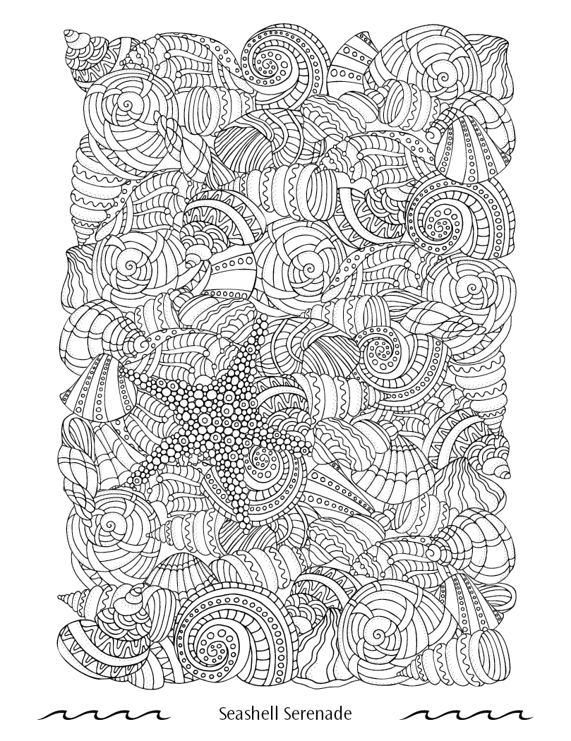 Good Value Oceans of Serenity Adult Coloring Book-41055