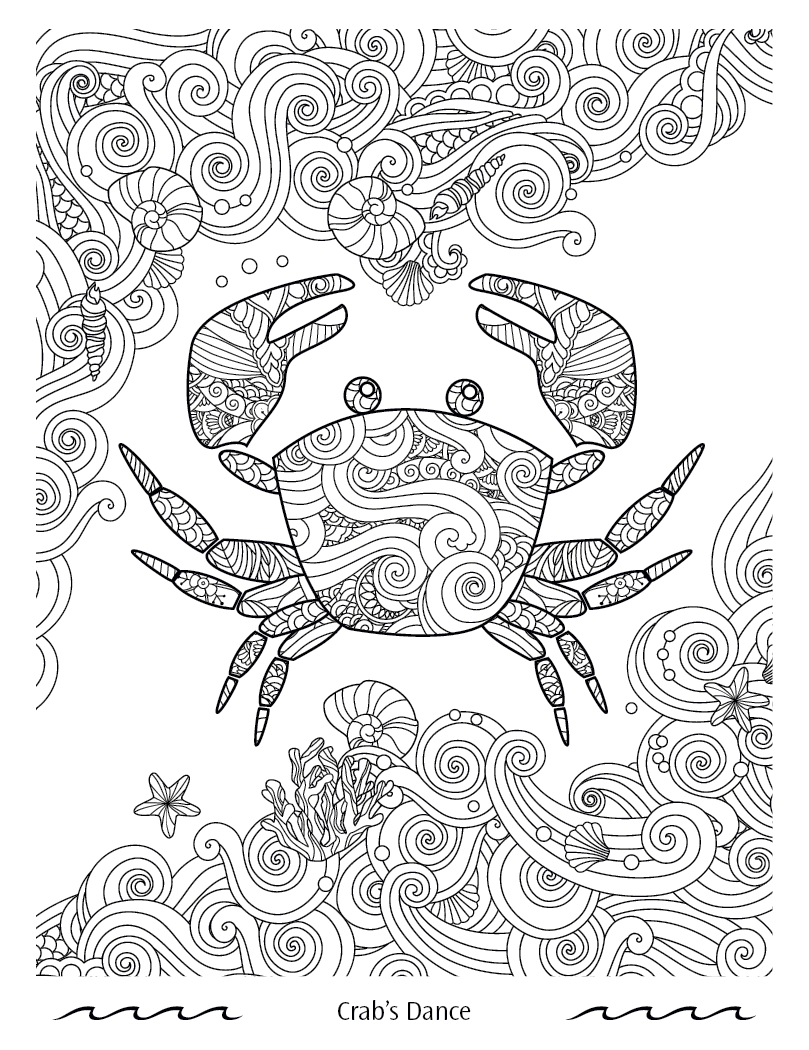 Good Value Oceans of Serenity Adult Coloring Book-41055