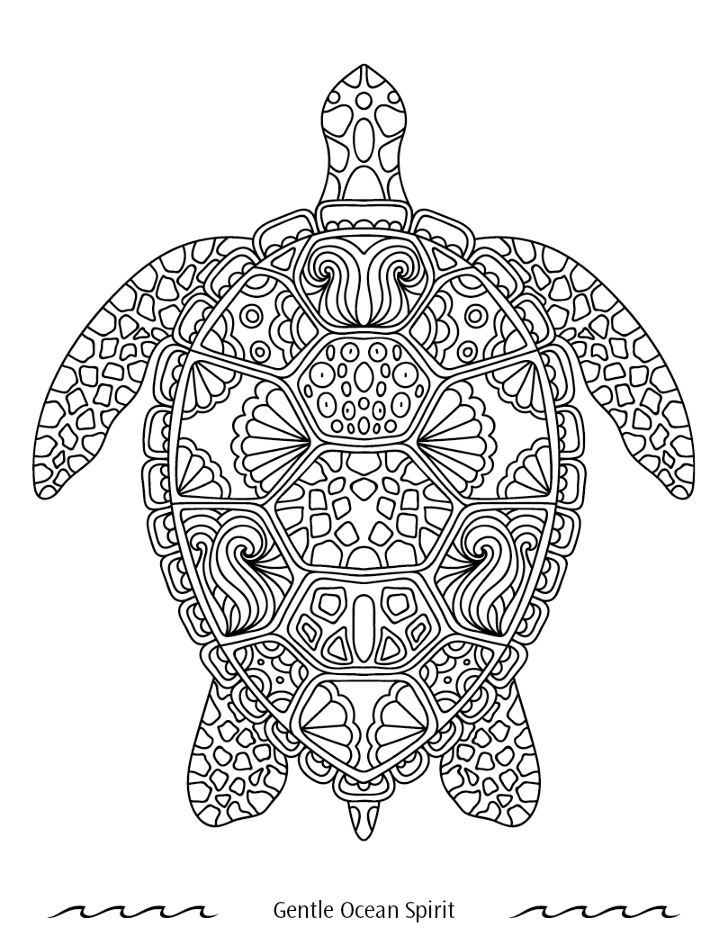 Good Value Oceans of Serenity Adult Coloring Book-41055