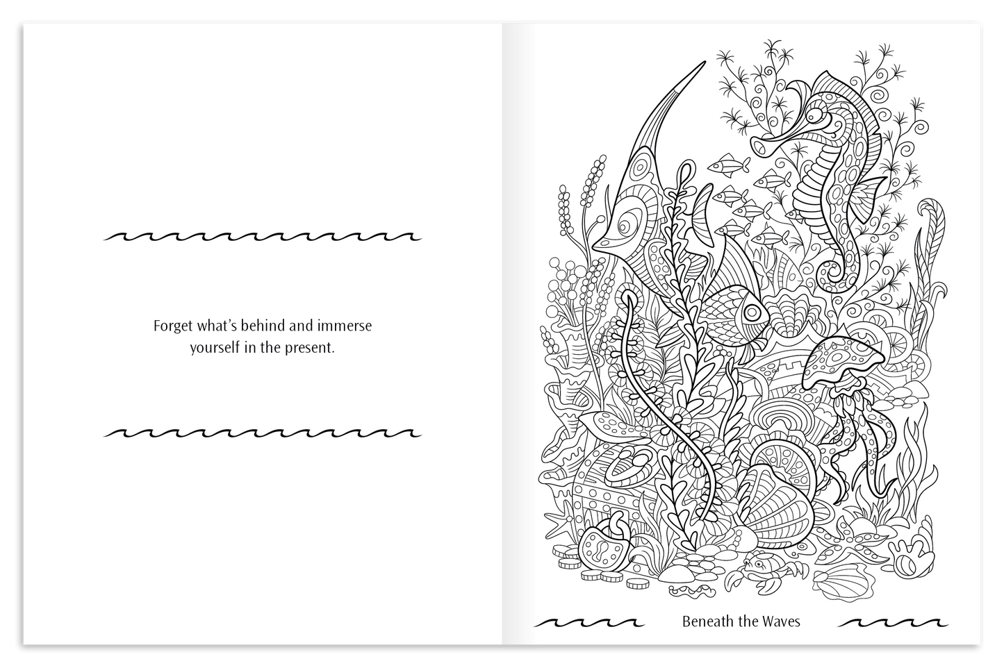 Good Value Oceans of Serenity Adult Coloring Book-41055