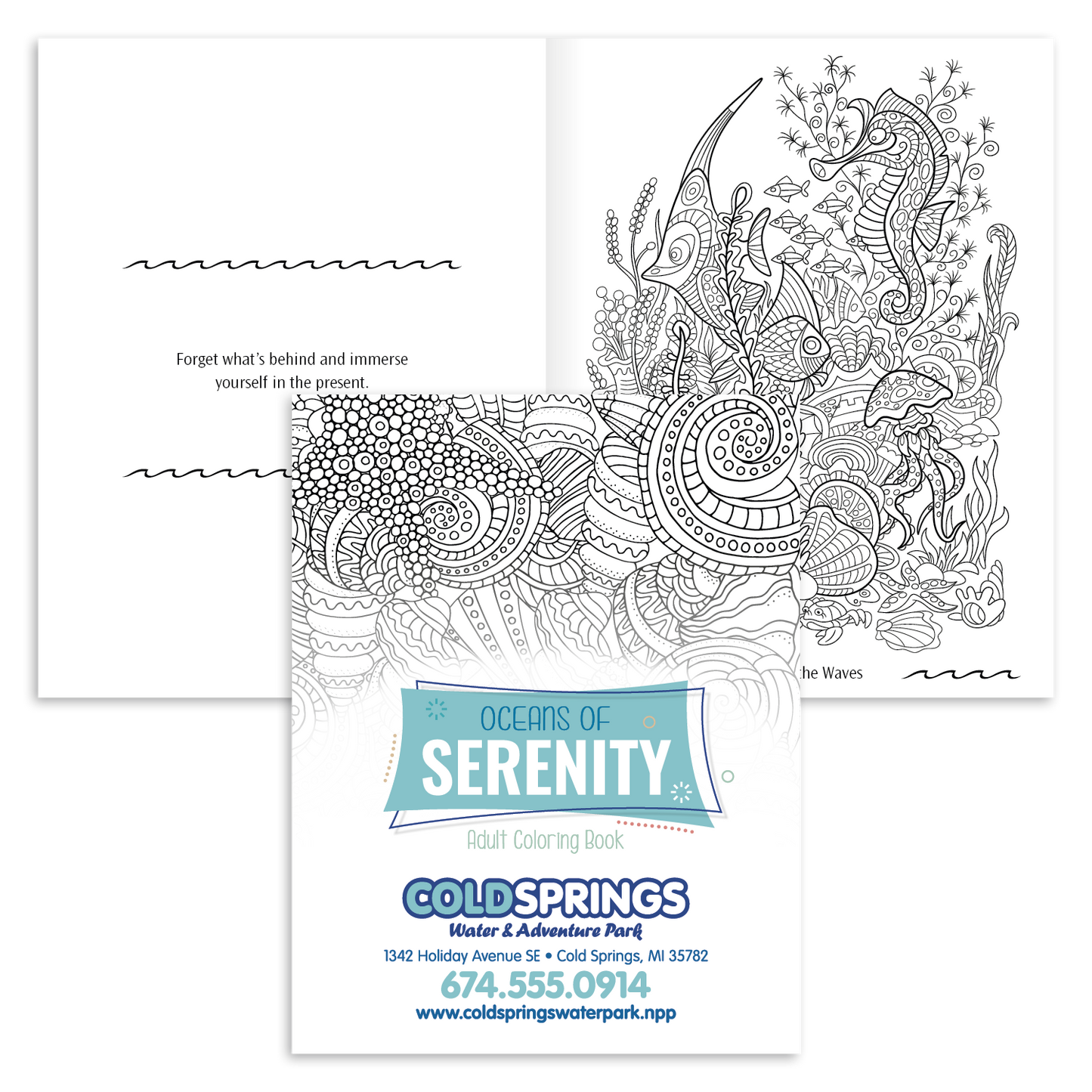 Good Value Oceans of Serenity Adult Coloring Book-41055