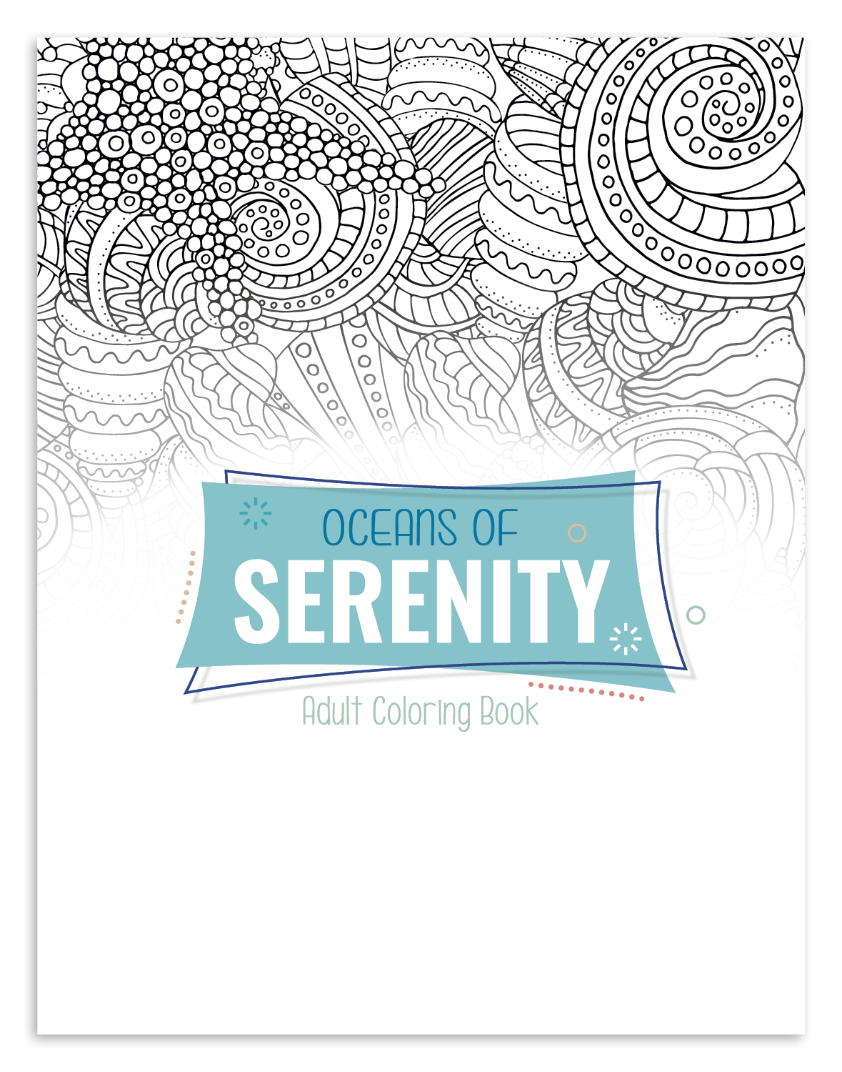 Good Value Oceans of Serenity Adult Coloring Book-41055
