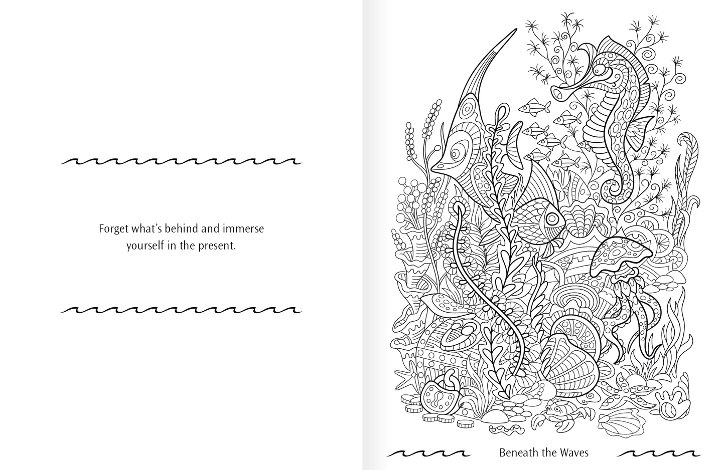 Good Value Oceans of Serenity Adult Coloring Book-41055