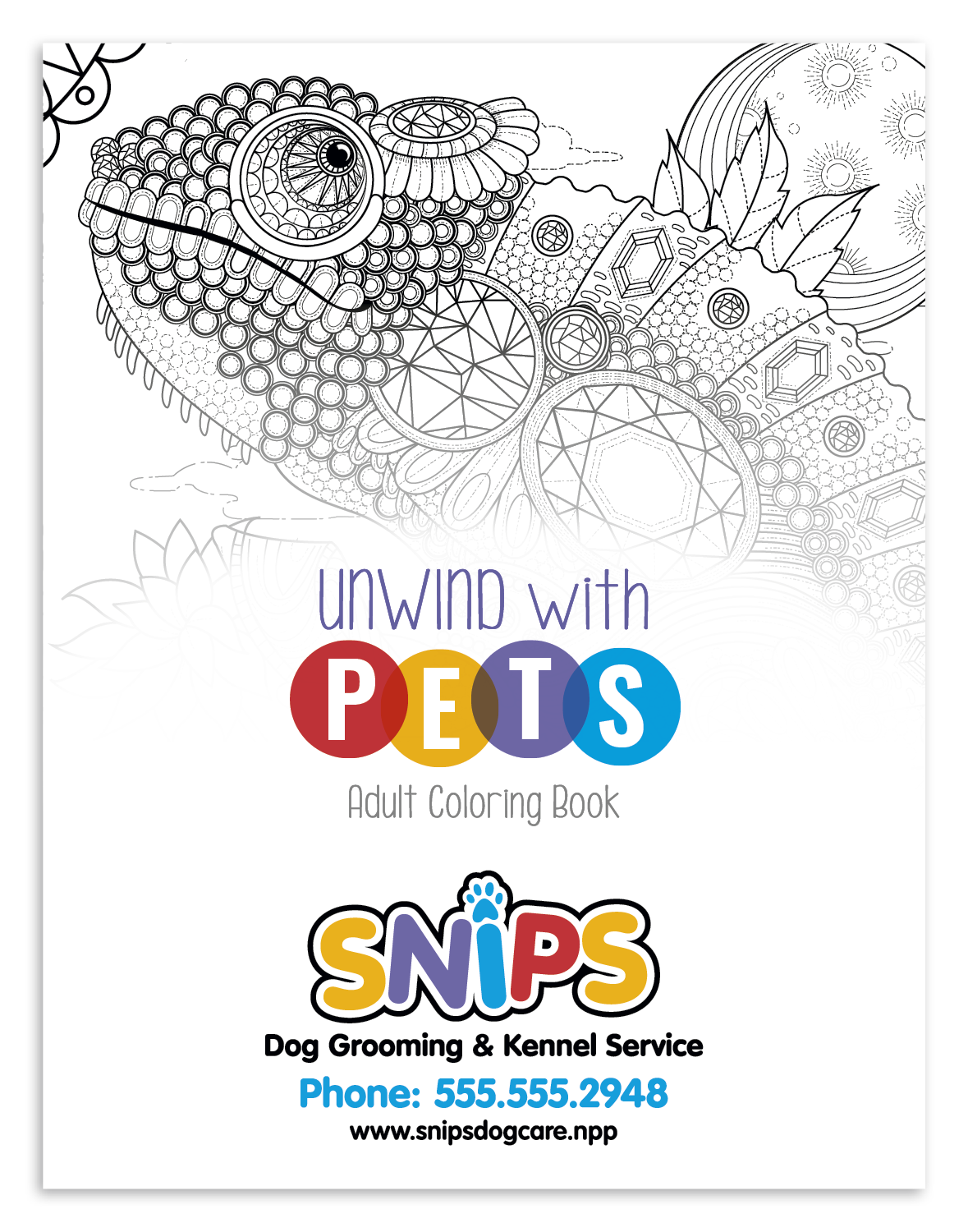 Good Value Unwind with Pets Adult Coloring Book-41269