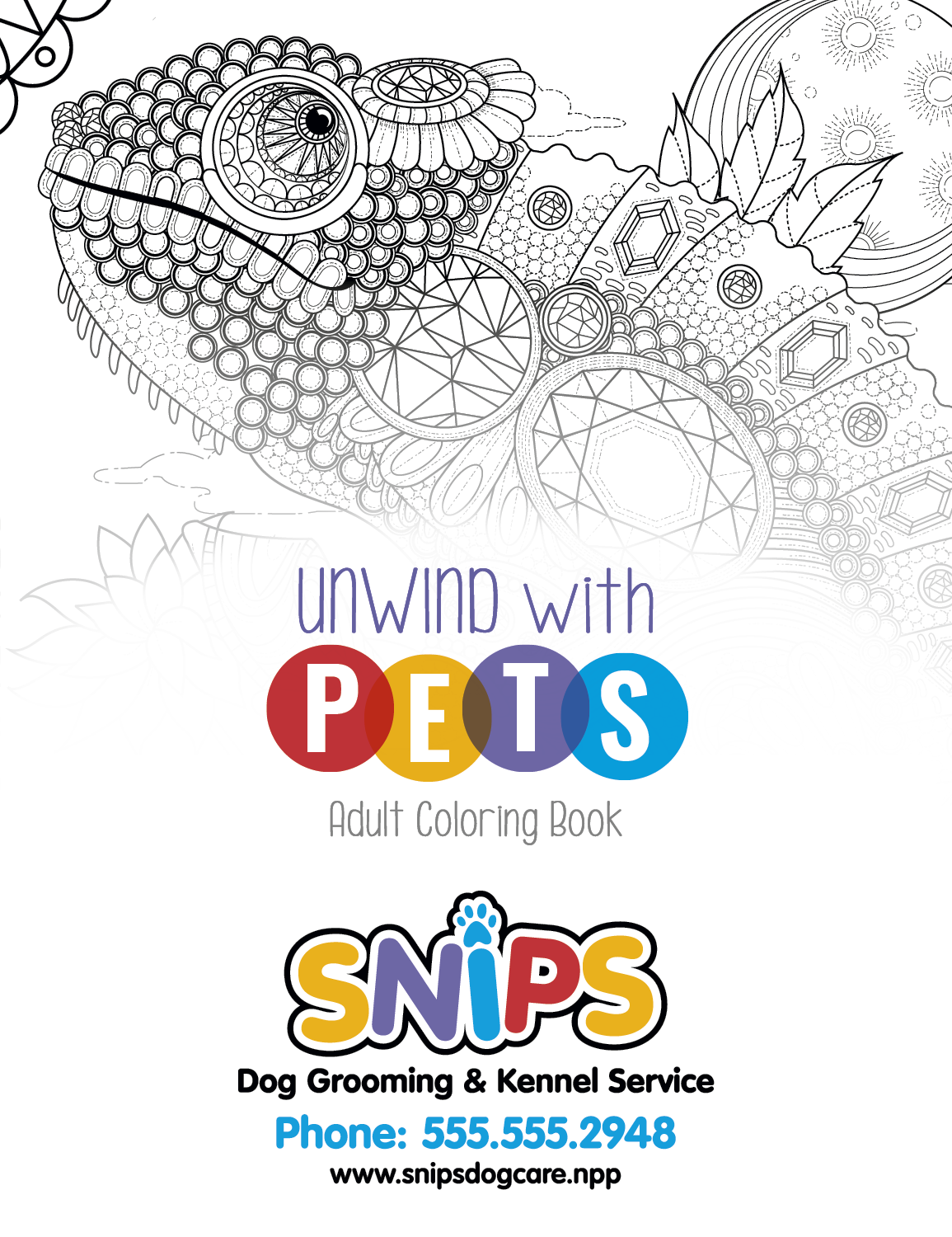 Good Value Unwind with Pets Adult Coloring Book-41269