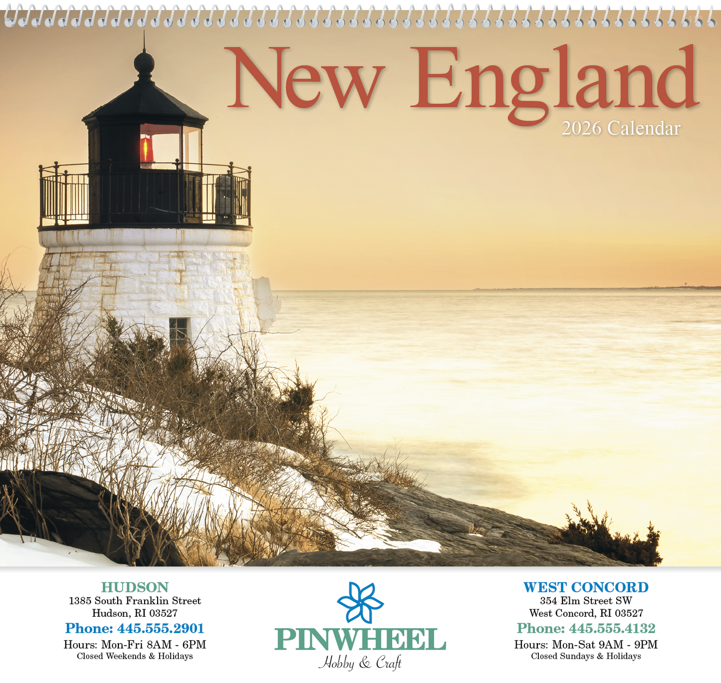HotLine Products New England Appointment Calendar Spiral-412