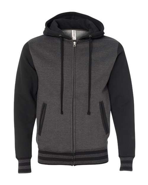 Unisex Heavyweight Varsity Full-Zip Hooded Sweatshirt