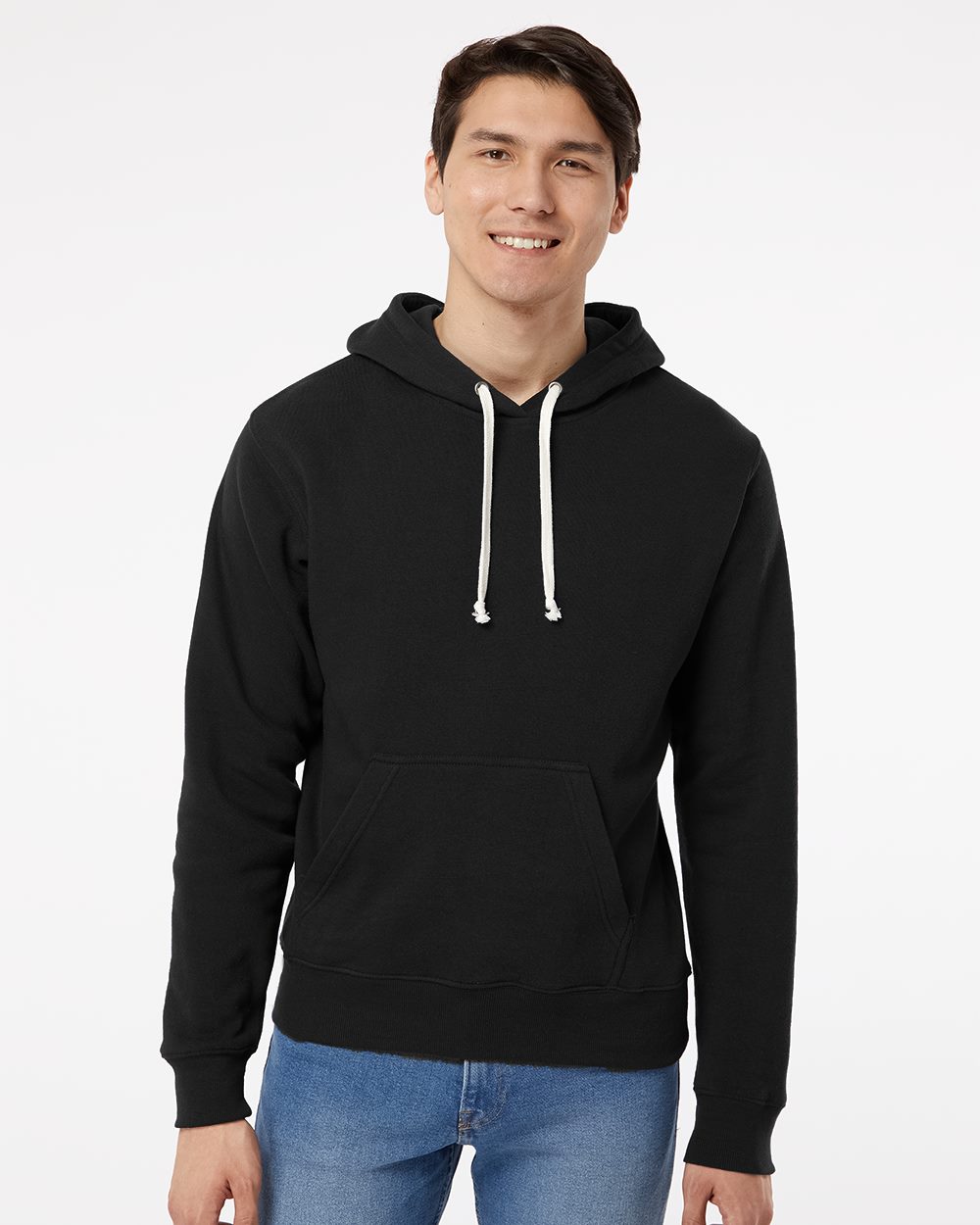 J. America Triblend Fleece Hooded Sweatshirt - 8871