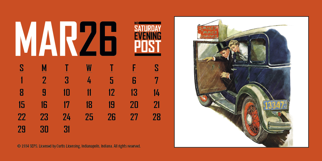 Triumph Calendars The Saturday Evening Post Desk Calendar-4252