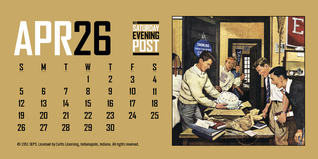 Triumph Calendars The Saturday Evening Post Desk Calendar-4252