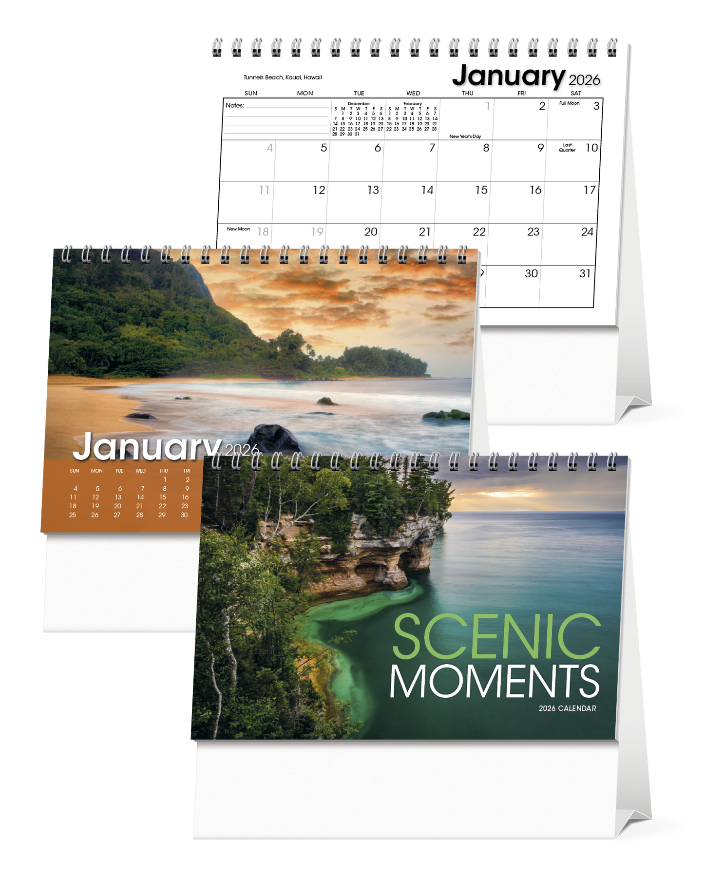 Triumph Calendars Scenic Moments Large Desk Calendar-4275
