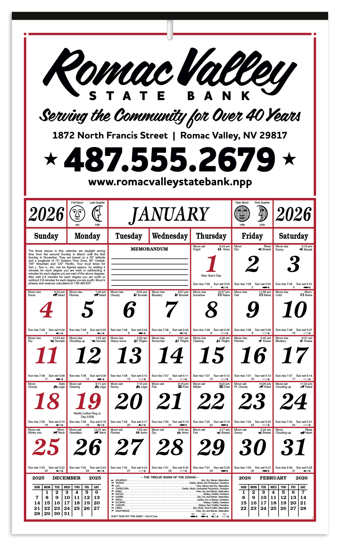 Skinner Kennedy 7Sheet Almanac-43-E