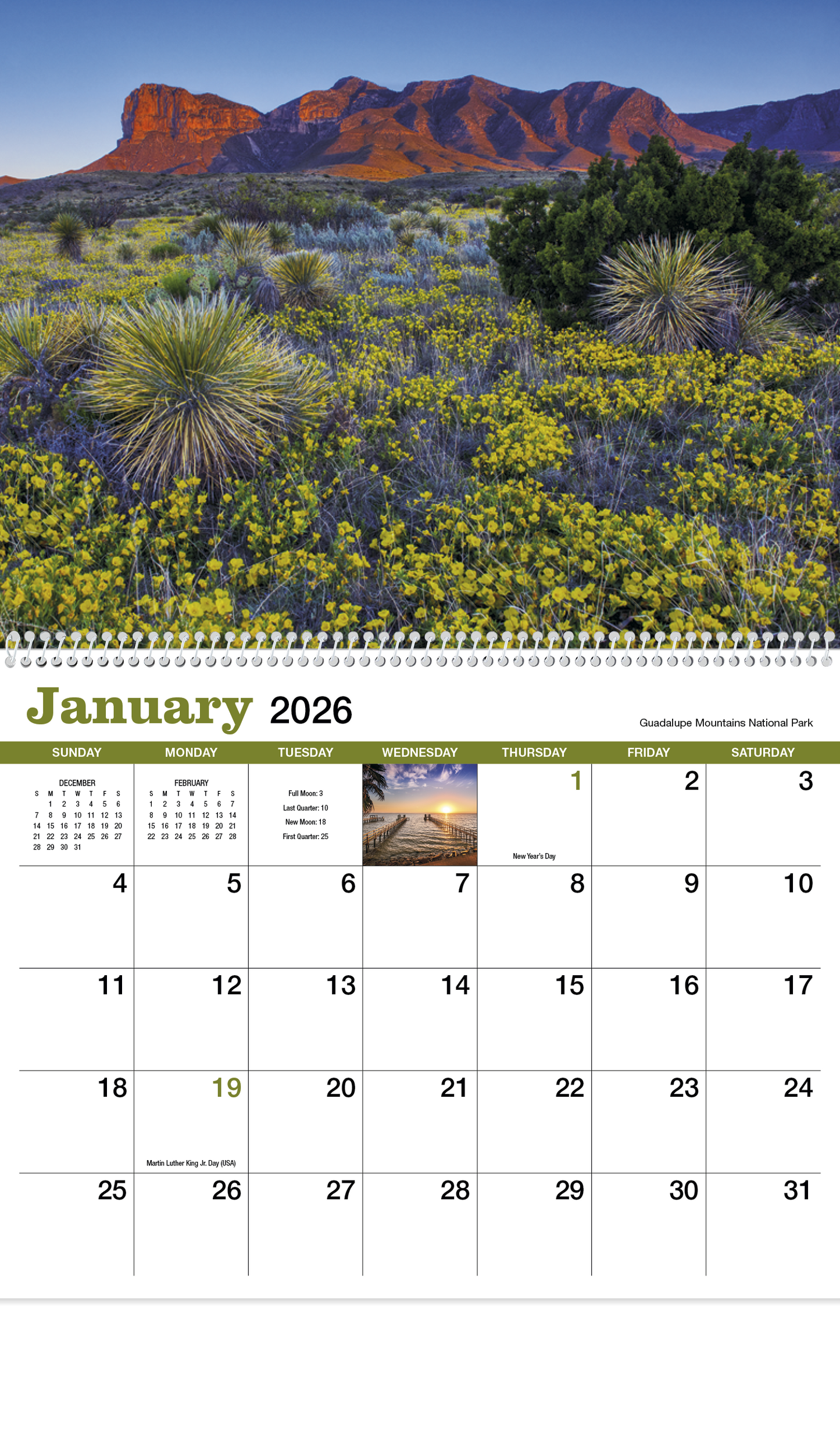 HotLine Products Texas Appointment Calendar Spiral-436