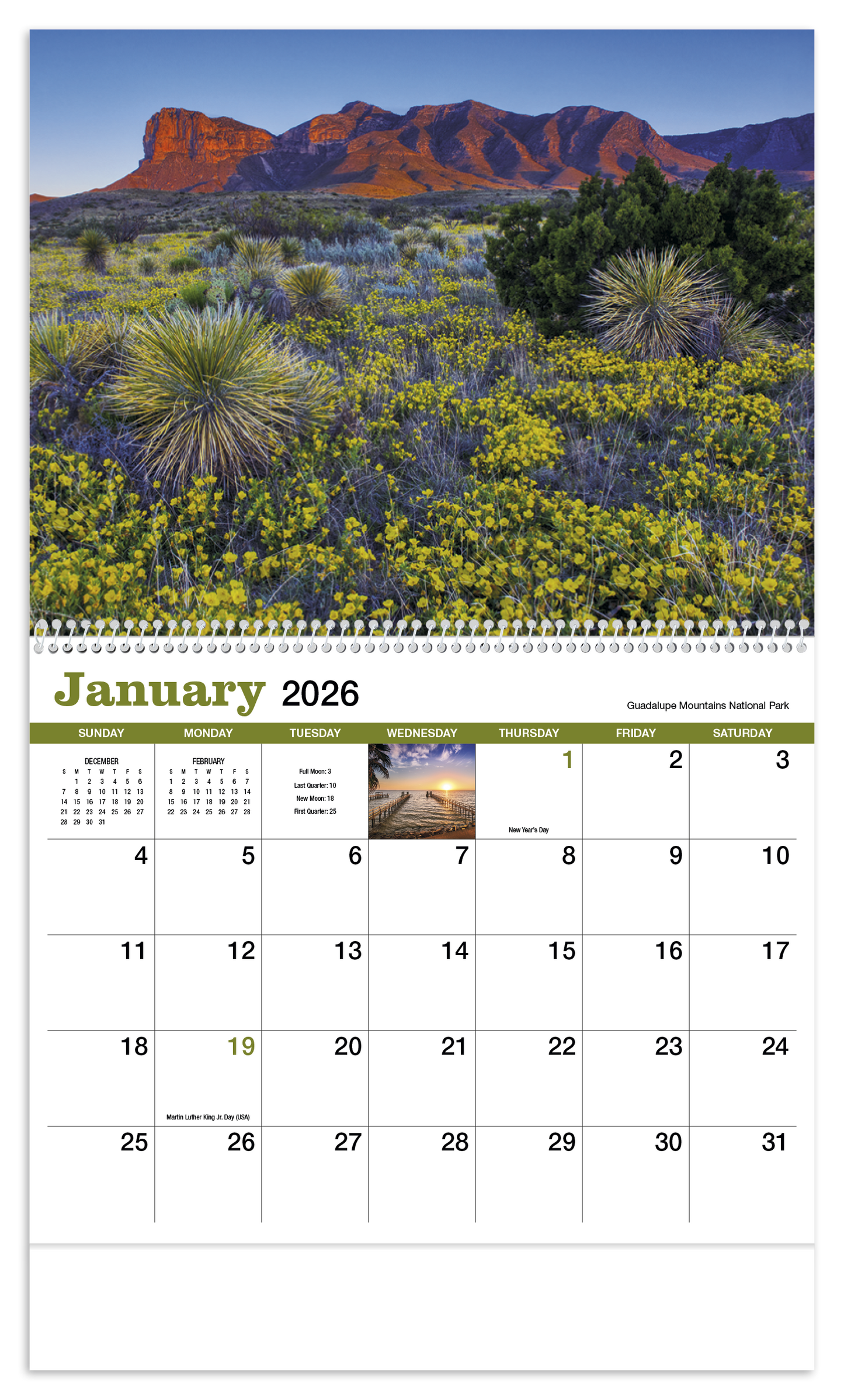 HotLine Products Texas Appointment Calendar Spiral-436