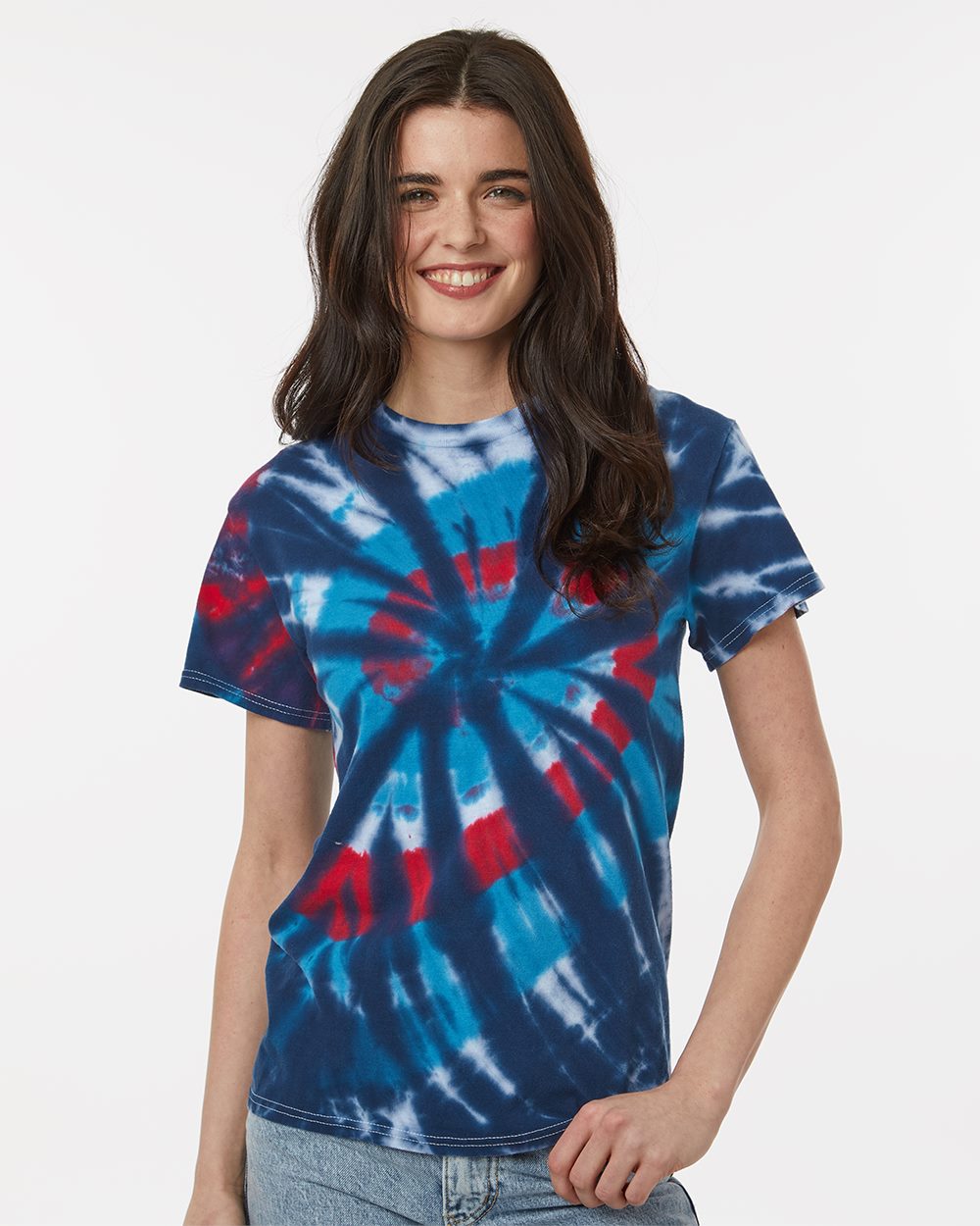 Dyenomite Multi-Color Cut-Spiral Tie-Dyed T-Shirt - 200T2