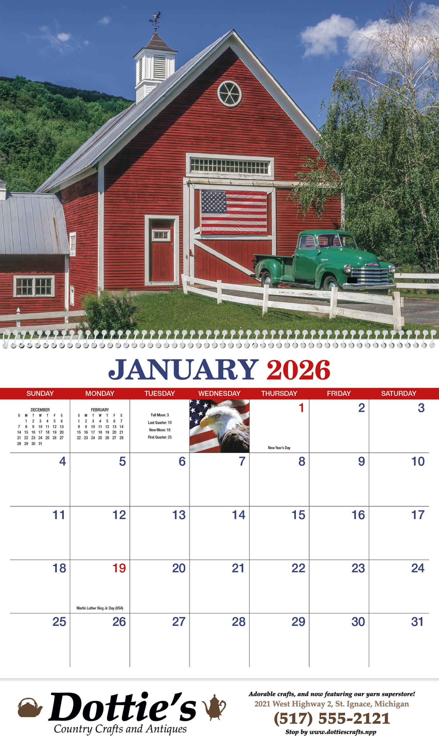 HotLine Products America Appointment Calendar Spiral-457