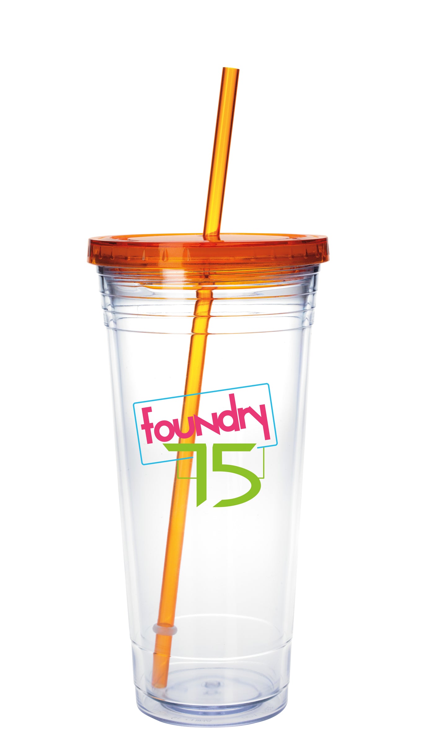 Good Value Clear Tumbler with Colored Lid 24 oz-45963