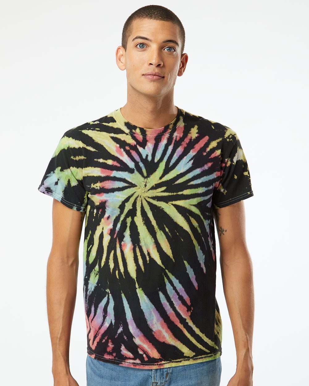 Dyenomite Multi-Color Spiral Tie-Dyed T-Shirt - 200MS