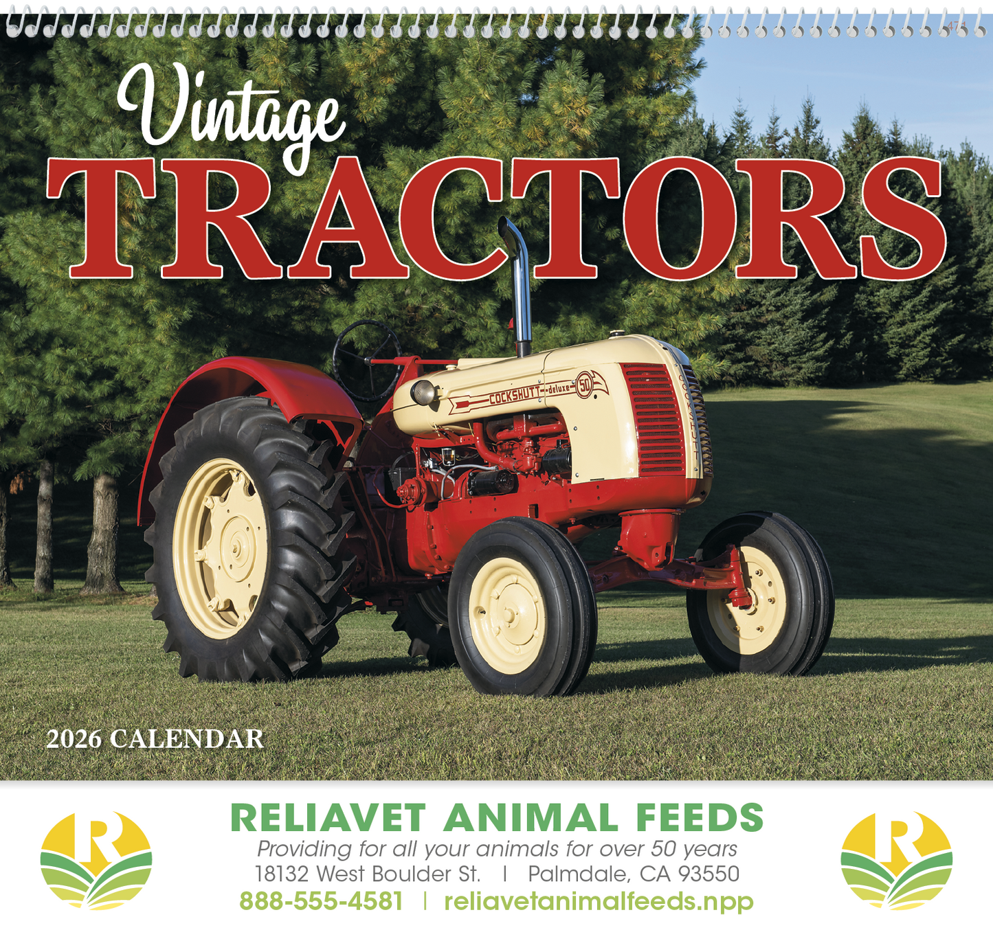 HotLine Products Vintage Tractors Appointment Calendar Spiral-471