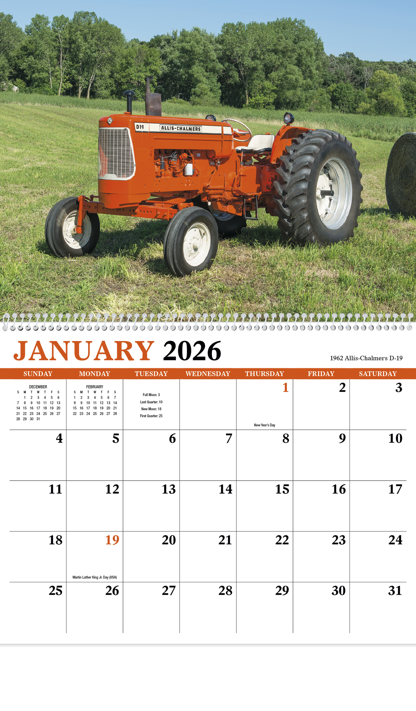 HotLine Products Vintage Tractors Appointment Calendar Spiral-471