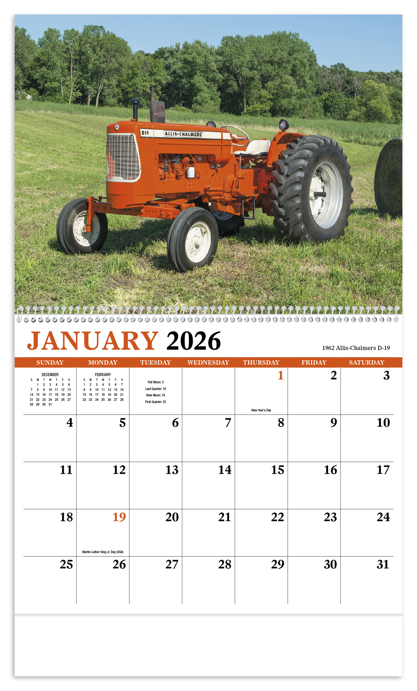 HotLine Products Vintage Tractors Appointment Calendar Spiral-471
