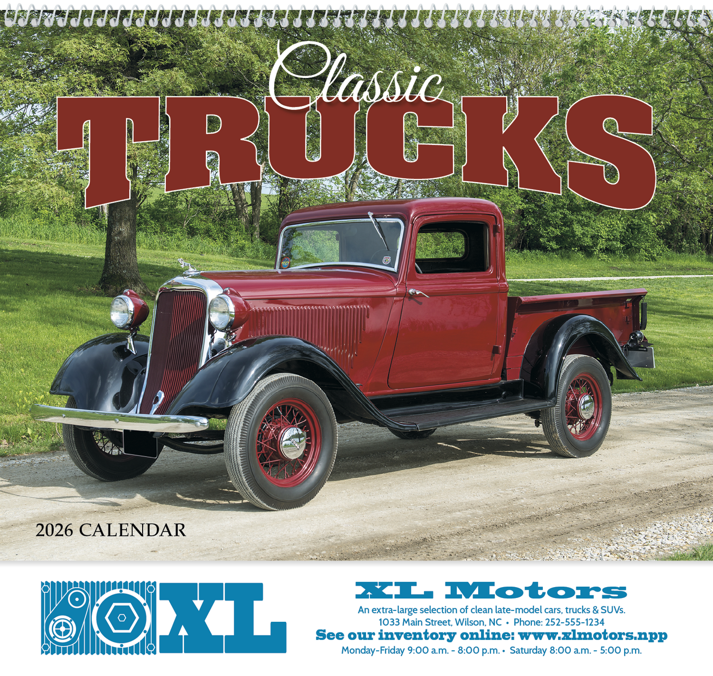 HotLine Products Classic Trucks Appointment Calendar Spiral-494