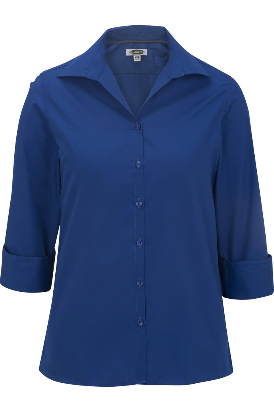 Lightweight Poplin Three Quarter Sleeve Ladies Shirt - 5040