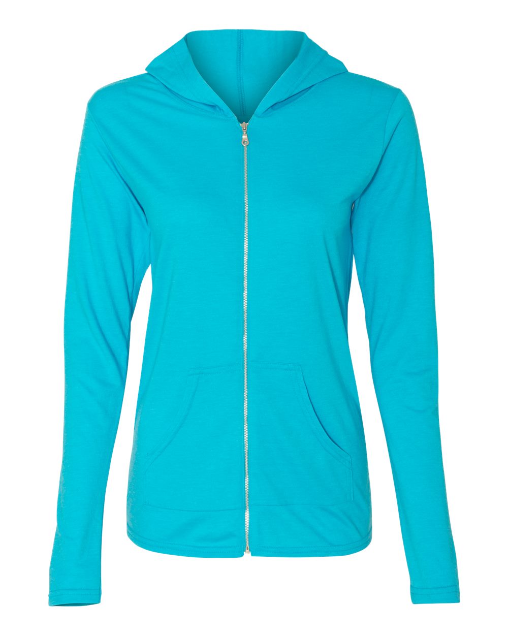Anvil Women's Triblend Full-Zip Hooded Long Sleeve T-Shirt - 6759L