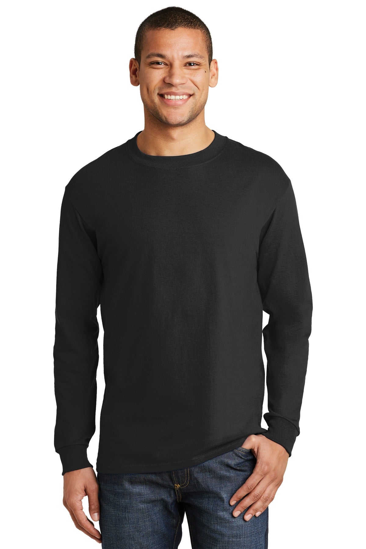 Hanes? Beefy-T? - 100% Cotton Long Sleeve T-Shirt. 51