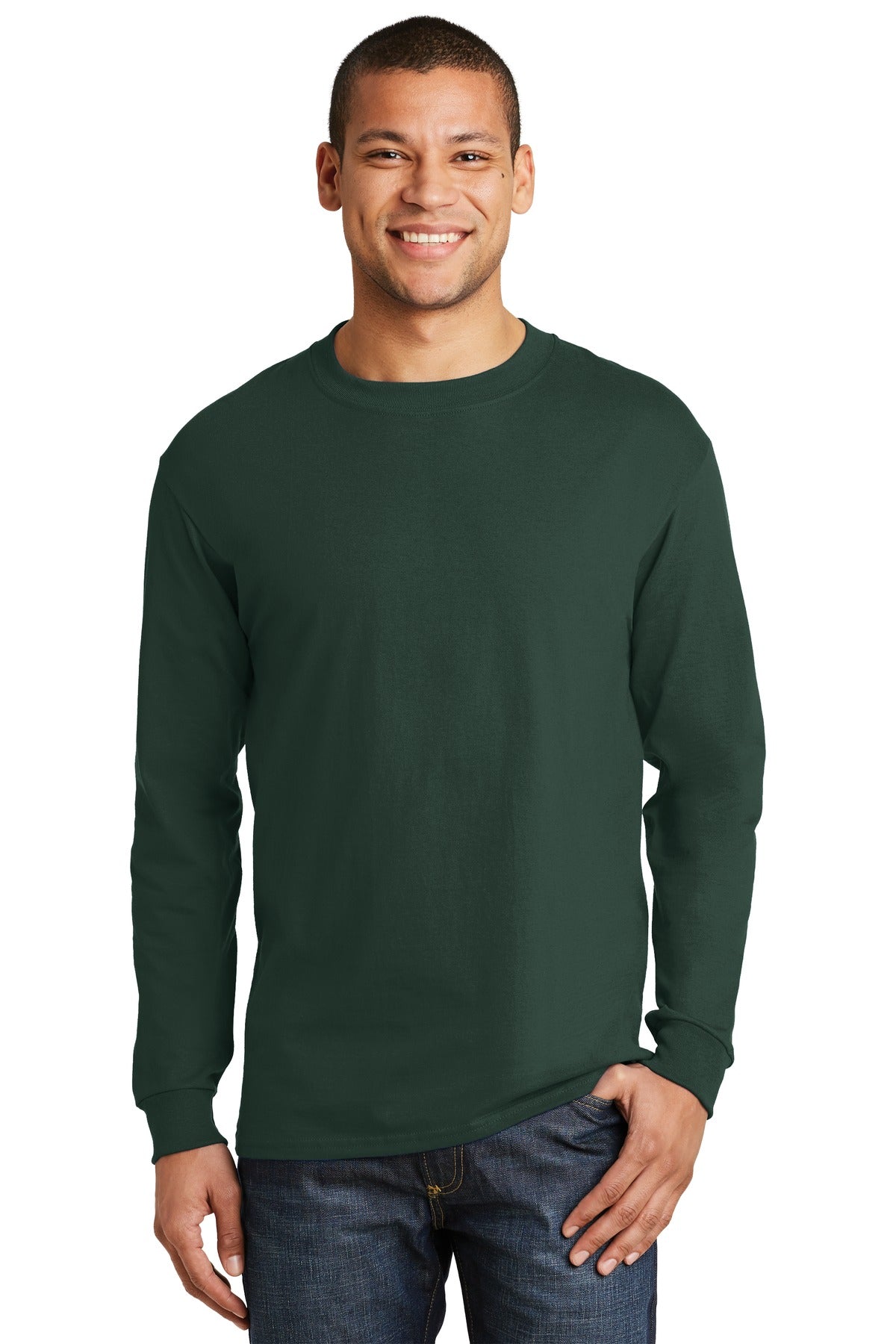 Hanes? Beefy-T? - 100% Cotton Long Sleeve T-Shirt. 51