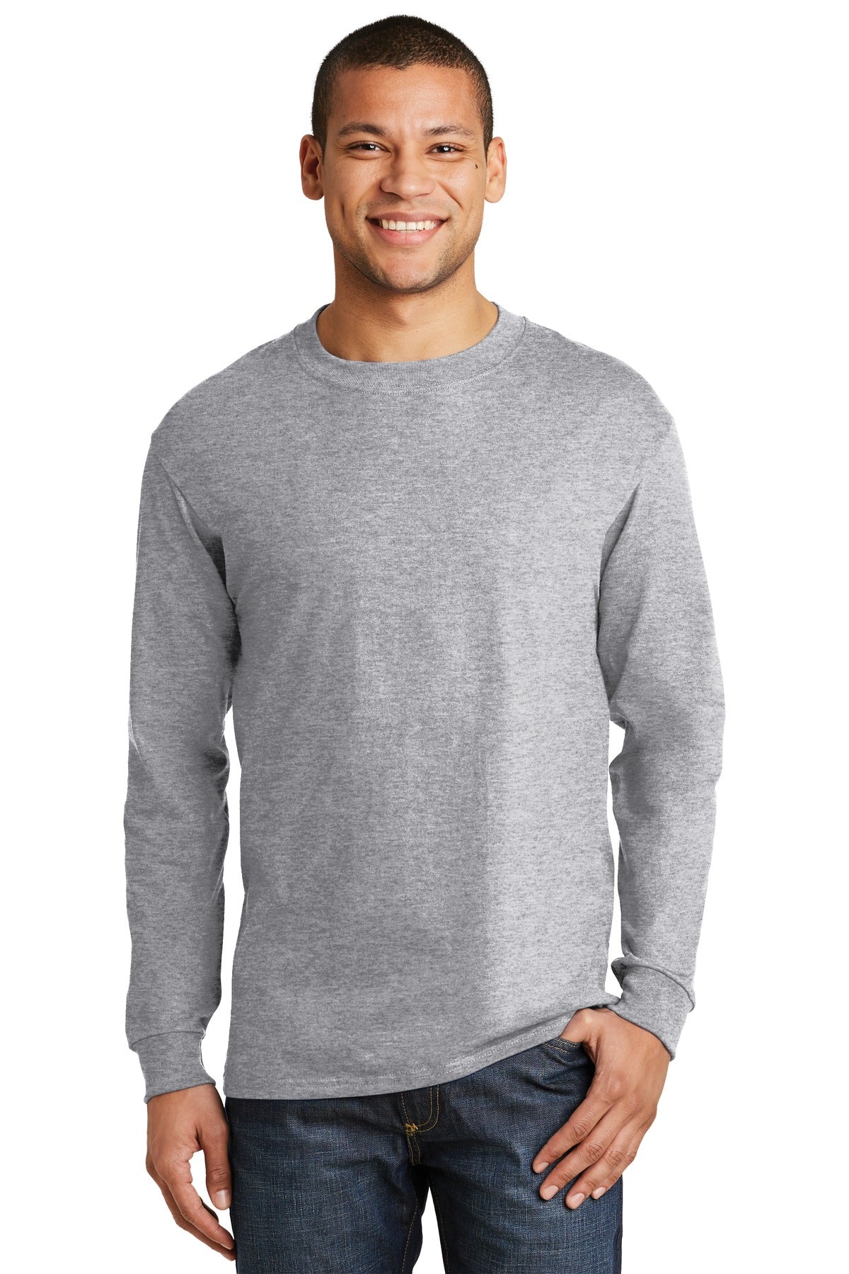 Hanes? Beefy-T? - 100% Cotton Long Sleeve T-Shirt. 51