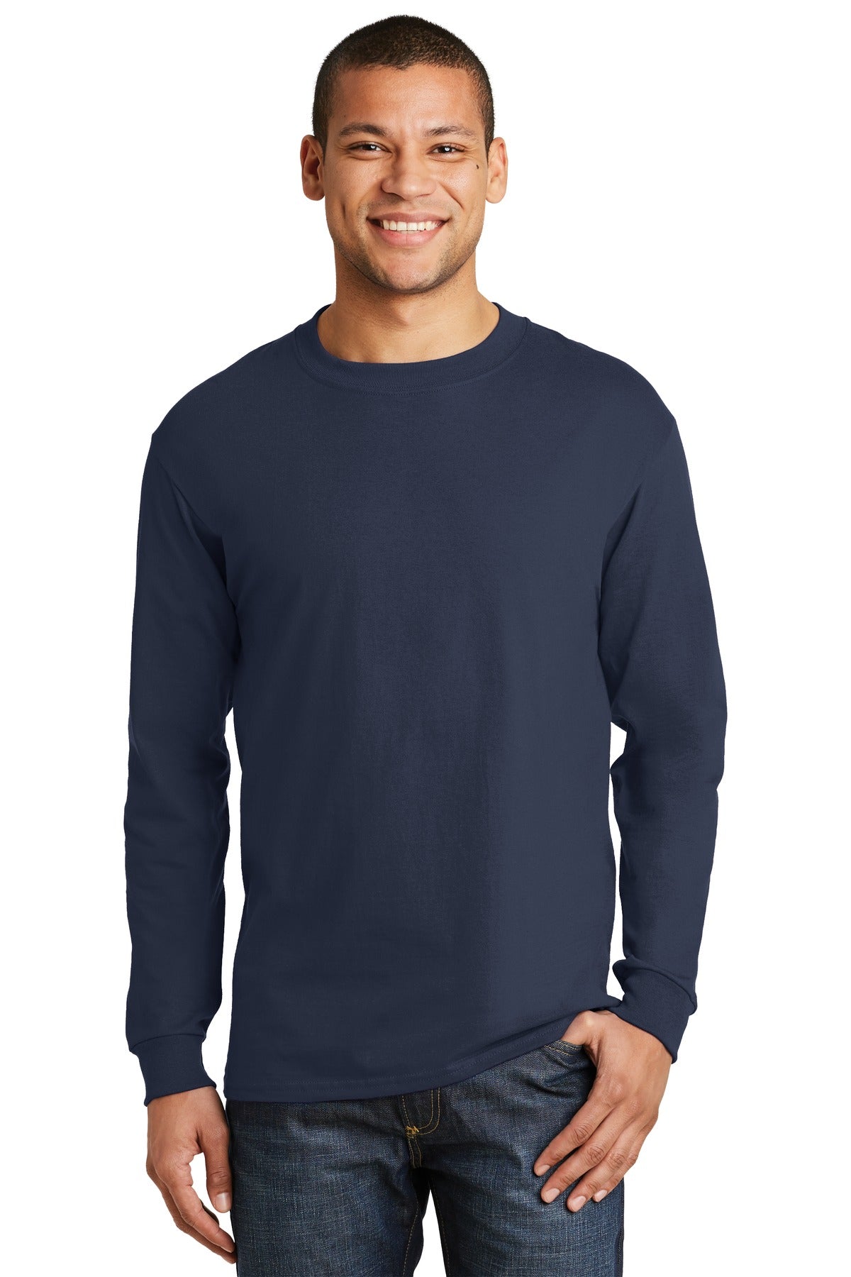 Hanes? Beefy-T? - 100% Cotton Long Sleeve T-Shirt. 51