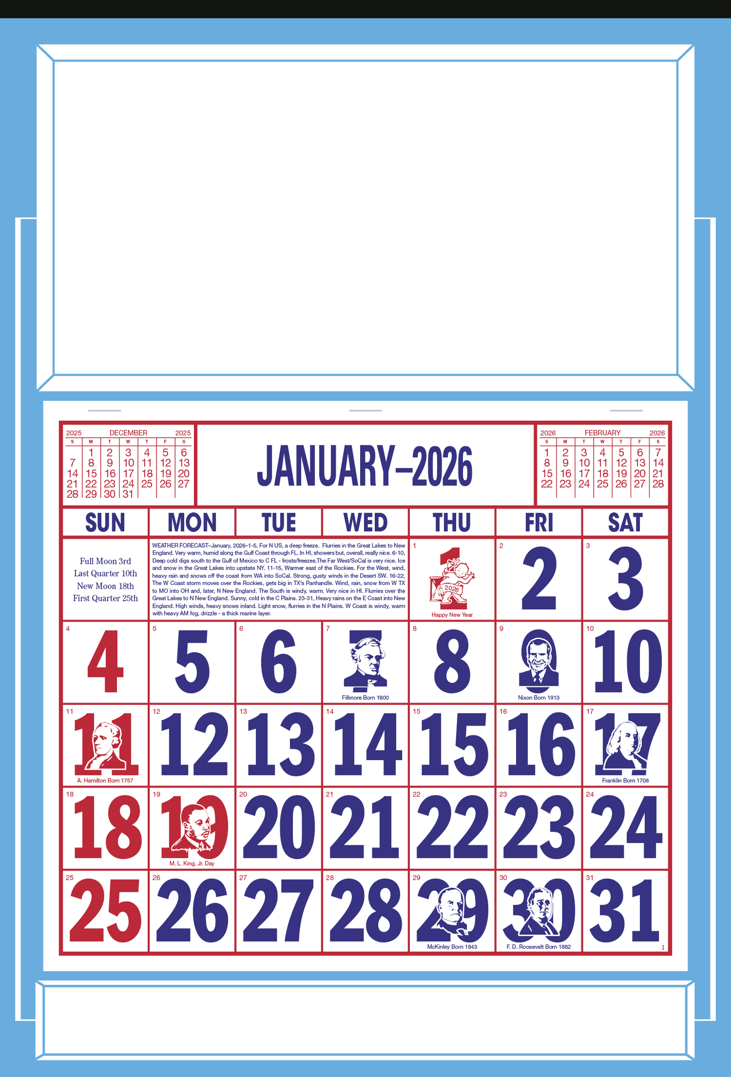 Skinner Kennedy Apron Calendar-522-E