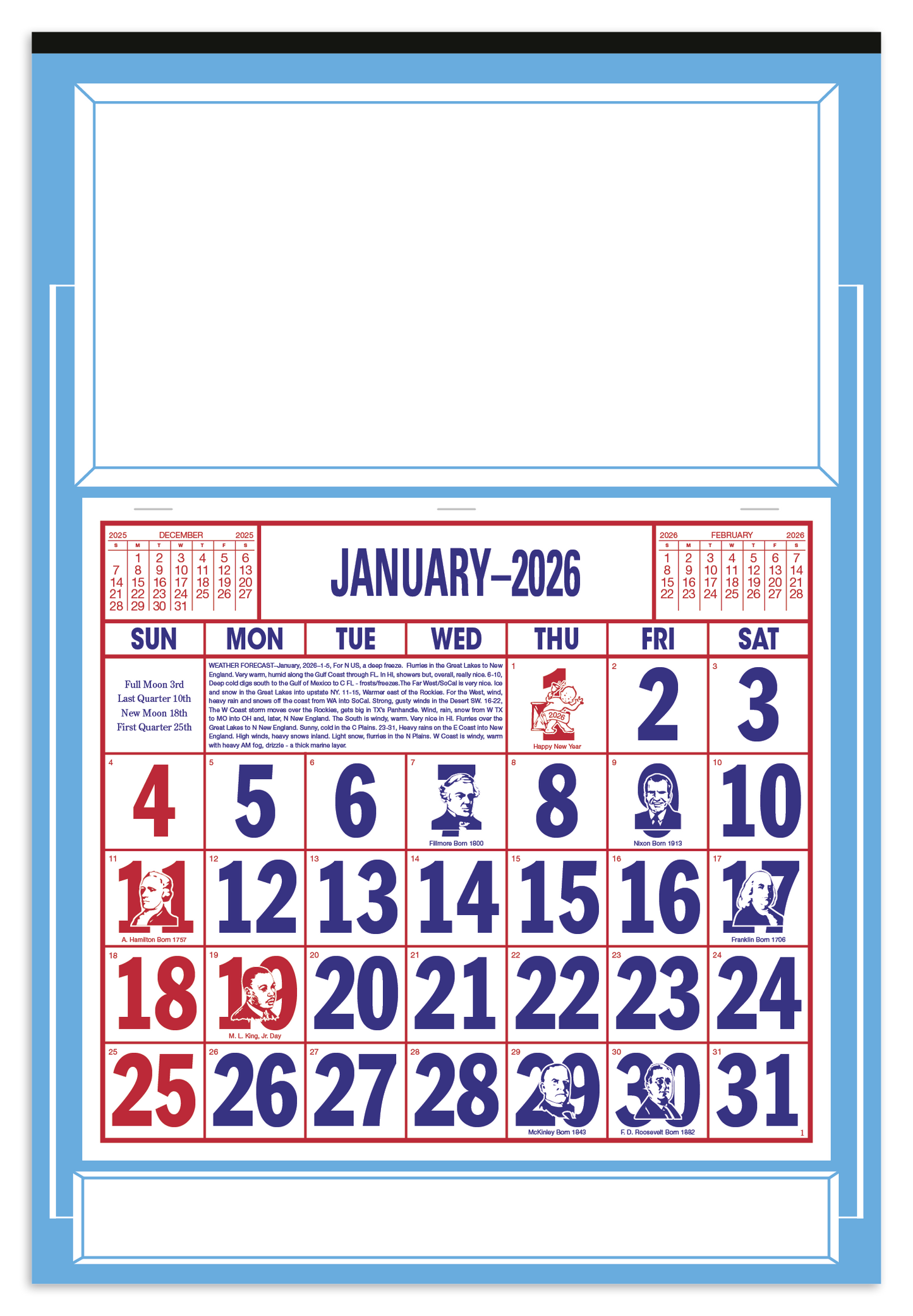Skinner Kennedy Apron Calendar-522-E