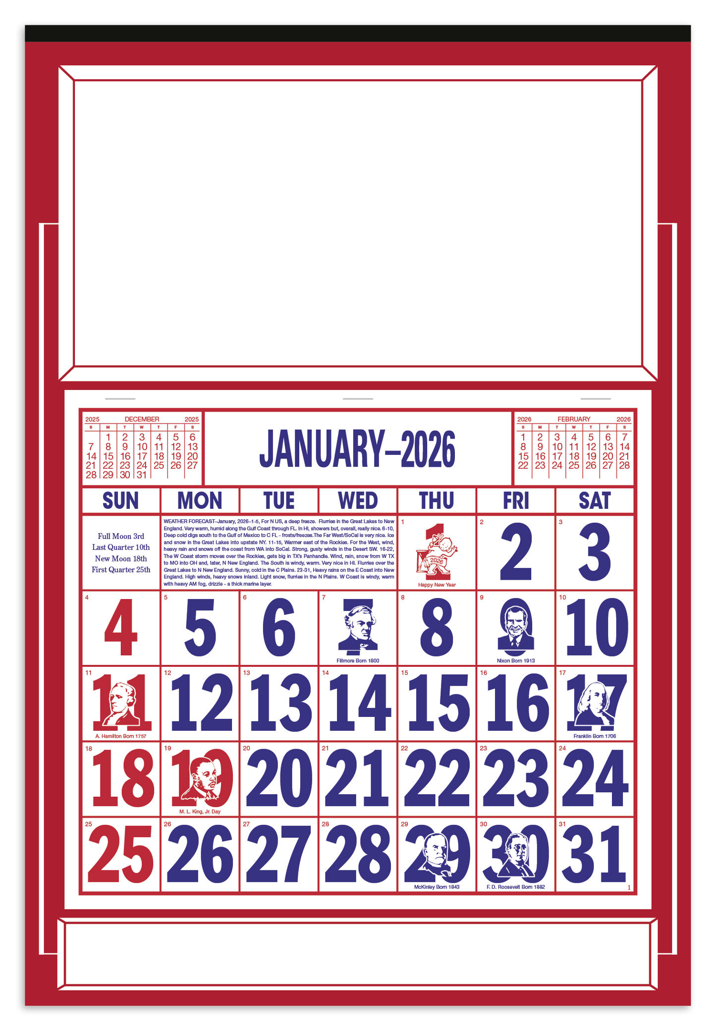 Skinner Kennedy Apron Calendar-522-E