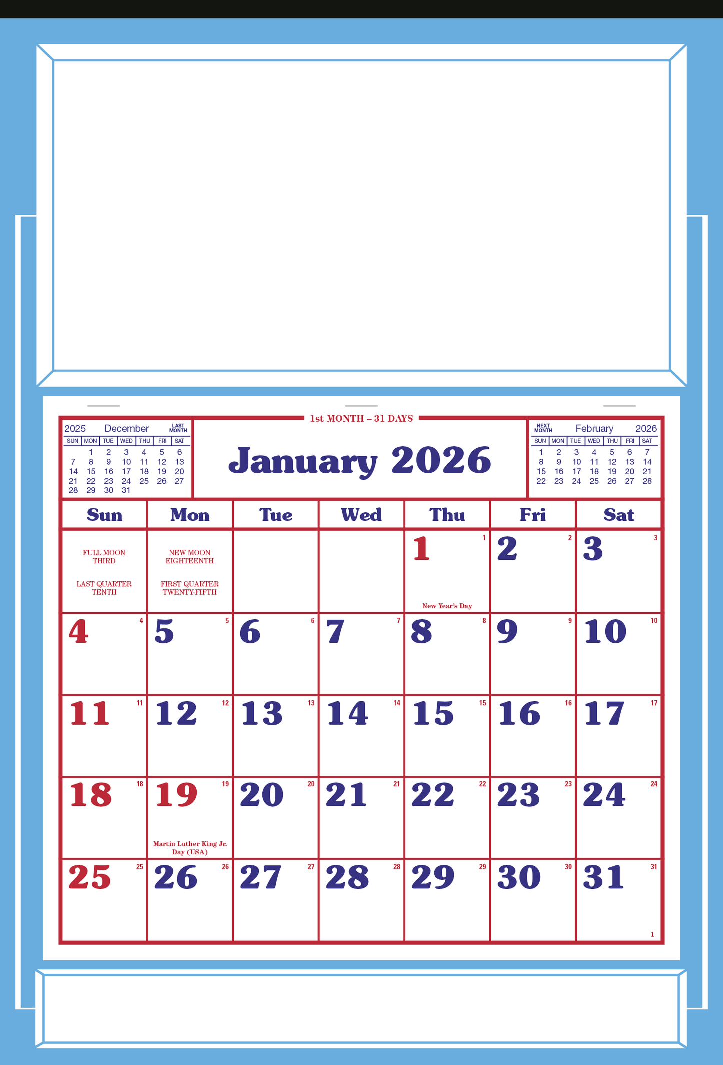 Skinner Kennedy Apron Calendar-522-E