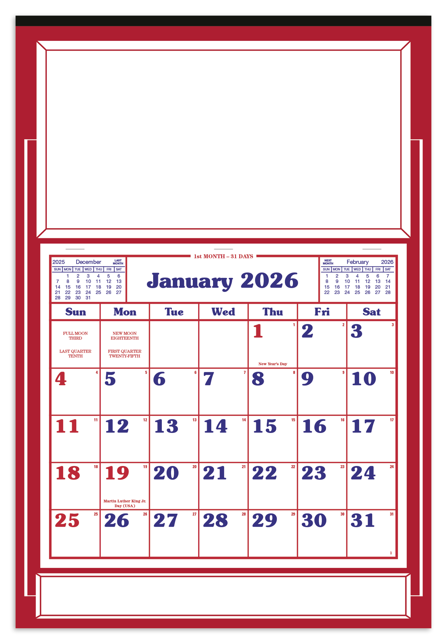 Skinner Kennedy Apron Calendar-522-E