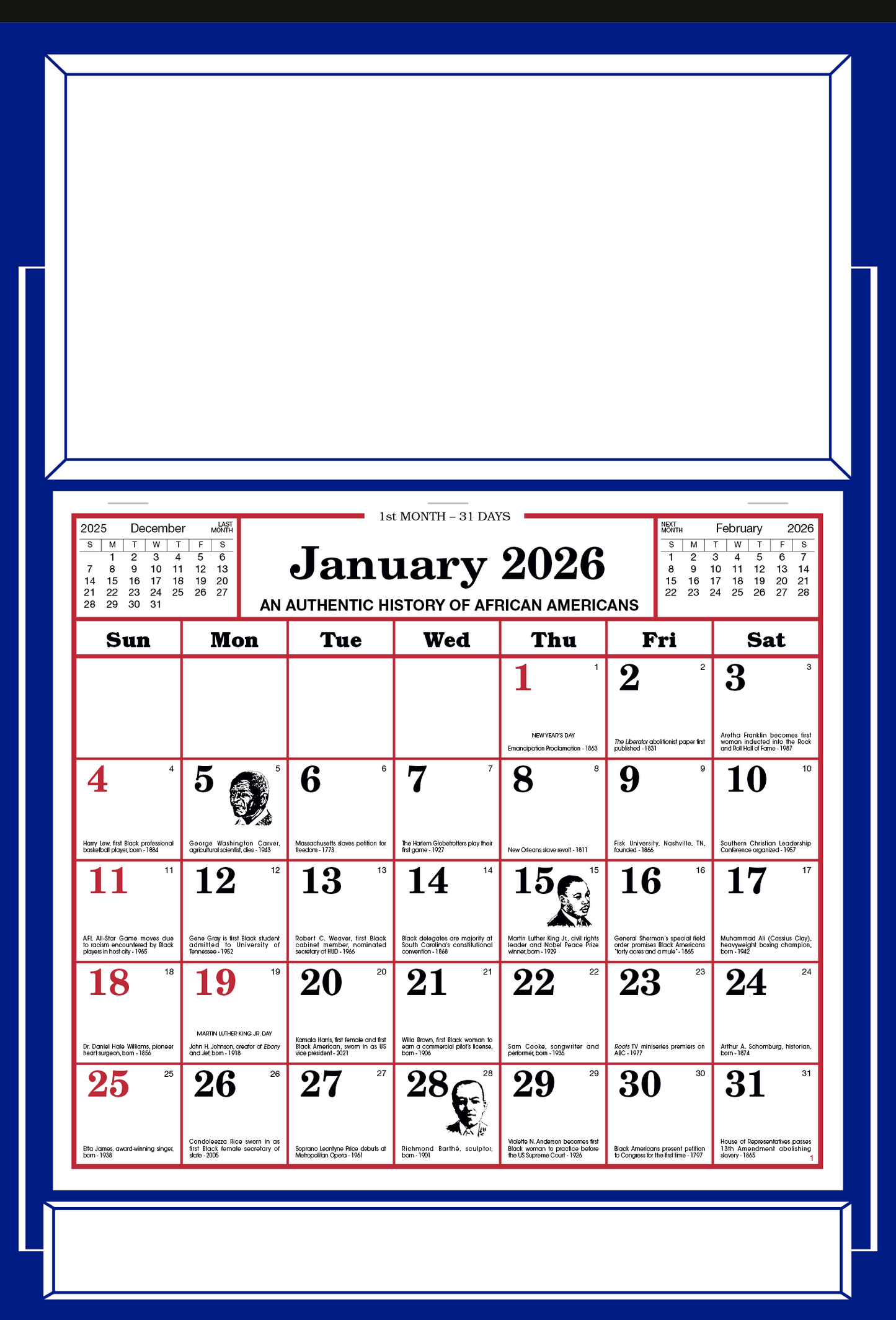 Skinner Kennedy Apron Calendar-522-E